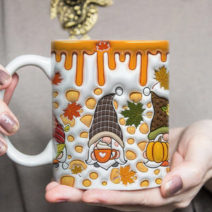 GeckoCustom Gnome Fall Halloween Gift Thanksgiving Gift Mug HO82 891342