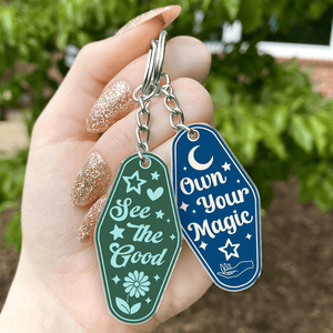 GeckoCustom Good Things Are Coming With Retro Inspired Motel Acrylic Keychain Personalized Gift TA29 889814