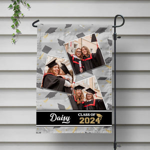 GeckoCustom Graduation Class of 2024 Upload Photo Garden Flag, Graduation Gift, Senior Gift HN590