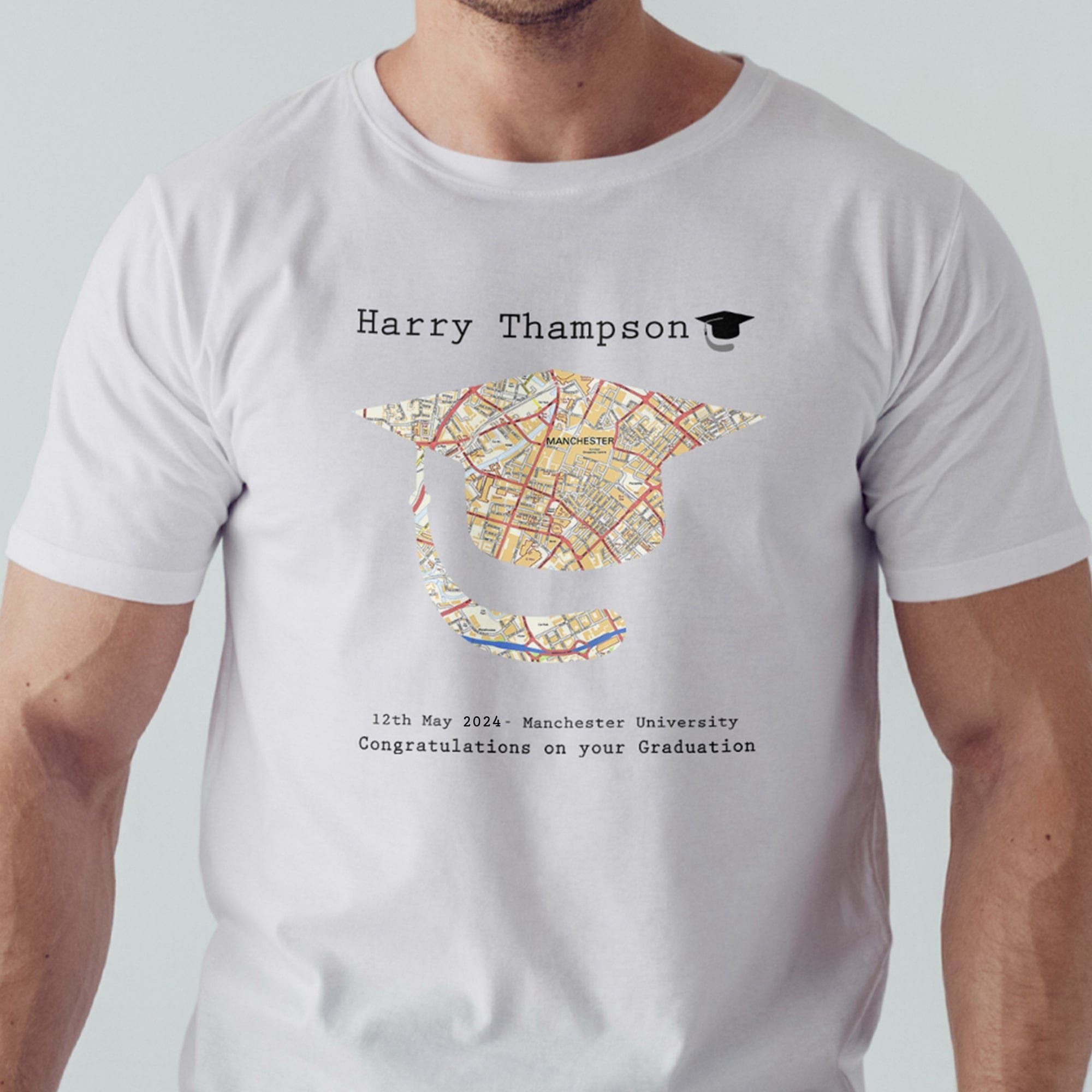 GeckoCustom Graduation Map Personalised Shirt H239