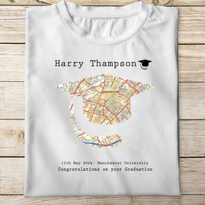 GeckoCustom Graduation Map Personalised Shirt H239