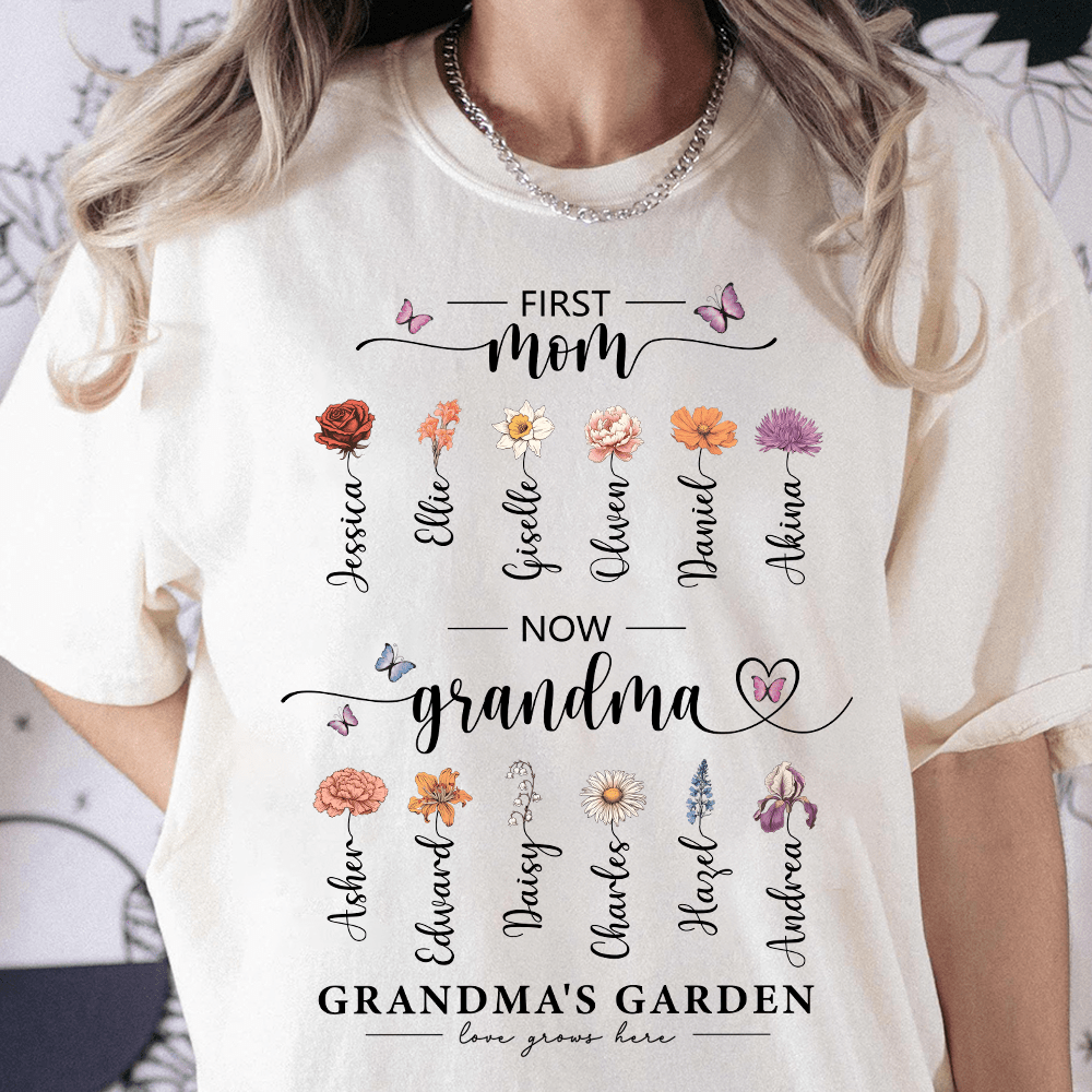 GeckoCustom Grandma's Garden Mother's Day Shirt Personalized Gift T368 890310