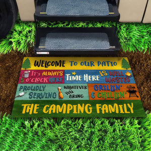 GeckoCustom Grilling And Chilling Camping Doormat K228 HN590