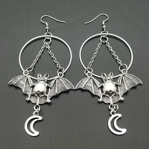 GeckoCustom Halloween Moon, Star and Bat Dangles 2