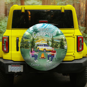 GeckoCustom Happy Camper Tire Cover Personalized Gift T368 890035