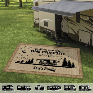 GeckoCustom Happy Campers Camping Patio Mat Persoanlized Gift NA29 888480