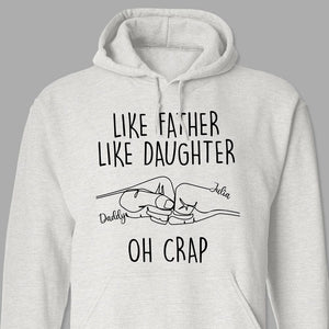 GeckoCustom Happy Father's Day Like Father Like Son Bright Shirt Personalized Gift T286 890442 Pullover Hoodie / Sport Grey Colour / S