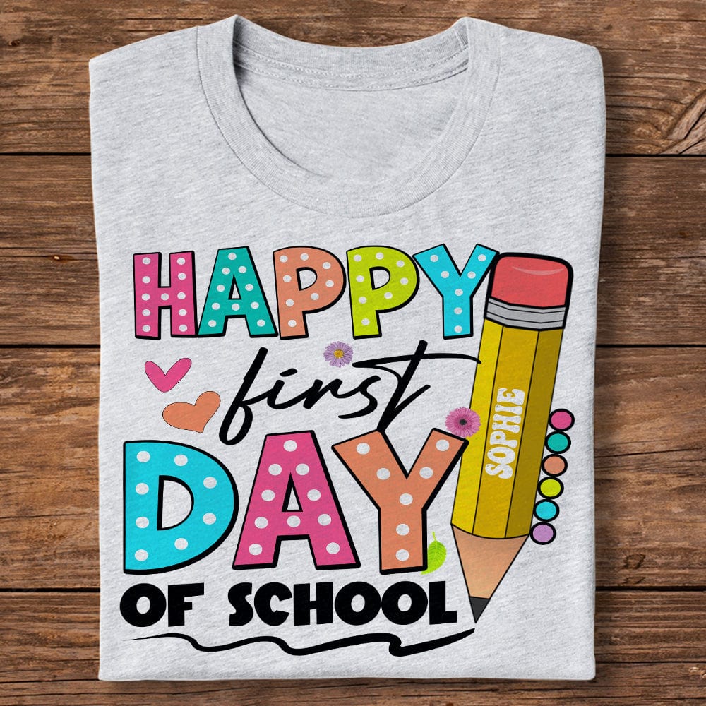 GeckoCustom Happy First Day Of School Back To School Kid Shirt Personalized Gift TH10 891475