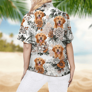 GeckoCustom Hawaiian Shirt Women Upload Photo, N369 HN590