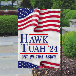 GeckoCustom Hawk Tuah 24 Spit On That Thang Garden Flag HA75 890992