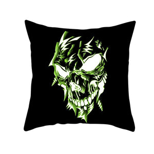 GeckoCustom Home Decor Halloween Skull Pillowcase Sofa Cover Pillow Cover Car Cushion Cover Throw Pillow Case 18x18 Inches funda de almohada 3 / 40x40cm