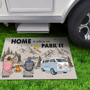 GeckoCustom Home Is Where You Park It Camping Doormat K228 889631