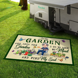 GeckoCustom I Go To Lose My Mind And Find My Soul Camping Patio Rug, Patio Mat K228 HN590