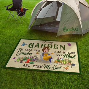 GeckoCustom I Go To Lose My Mind And Find My Soul Camping Patio Rug, Patio Mat K228 HN590