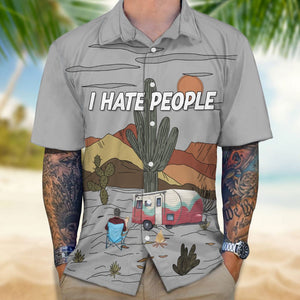 GeckoCustom I Hate People Camping Hawaii Shirt Personalized Gift N304 889526