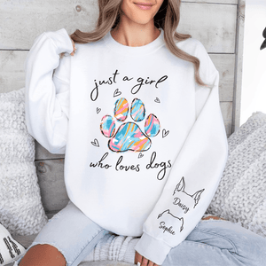 GeckoCustom Just A Girl Who Loves Pet Sweatshirt Personalized Gift DA199 890297