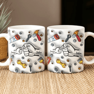 GeckoCustom Kid And Father Fist Bump 3D Mug Personalized Gift TH10 890929