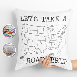 GeckoCustom Let's Take A Road Trip  Camping Pillow Cover K228 890319