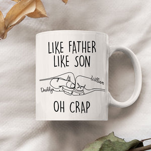 GeckoCustom Like Father Like Son Father's Day Mug Personalized GiftT286 890787