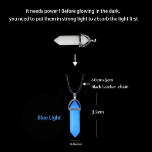 GeckoCustom Luminous Glowing Arrow Pendant Necklace Knight Spear Necklace Glow In The Dark Pike Necklace for Women Men Halloween Gift ygs01B1