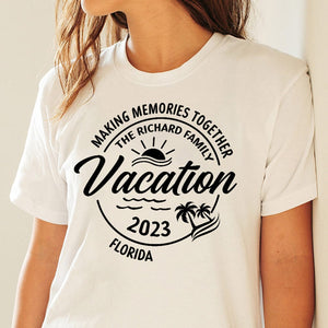 GeckoCustom Making Memories Together Vacation 2023 Family Bright Shirt K228 889408