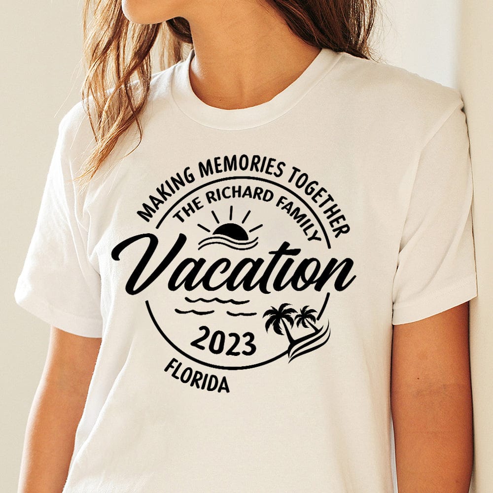 GeckoCustom Making Memories Together Vacation 2023 Family Bright Shirt K228 889408