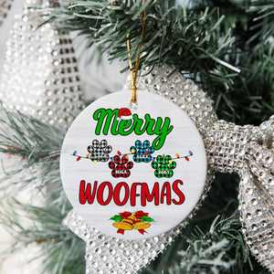 GeckoCustom Merry Woofmas Christmas Ceramic Ornament TH10 891375