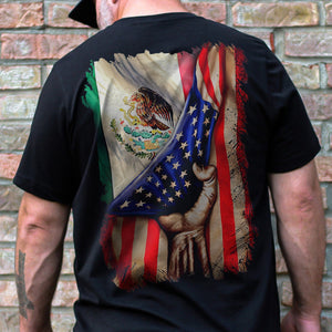 GeckoCustom Mexican Roots American Mexican Flag Mexico Is Calling Back Shirt HA75 891276