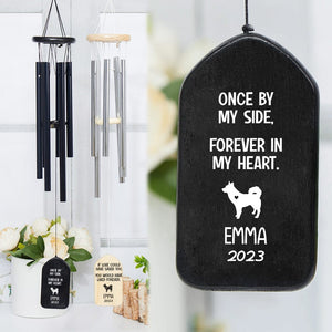 GeckoCustom No Longer By My Side But Forever In My Heart Dog Wind Chimes Personalized Gift TA29 889987