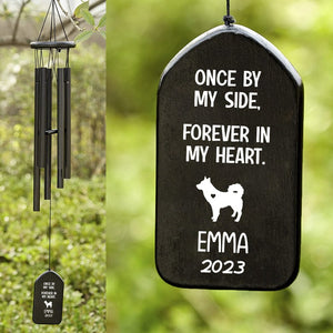 GeckoCustom No Longer By My Side But Forever In My Heart Dog Wind Chimes Personalized Gift TA29 889987