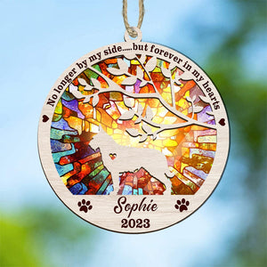 GeckoCustom No Longer By My Side, But Forever In My Hearts Memorial Suncatcher Personalized Gift K228 889691