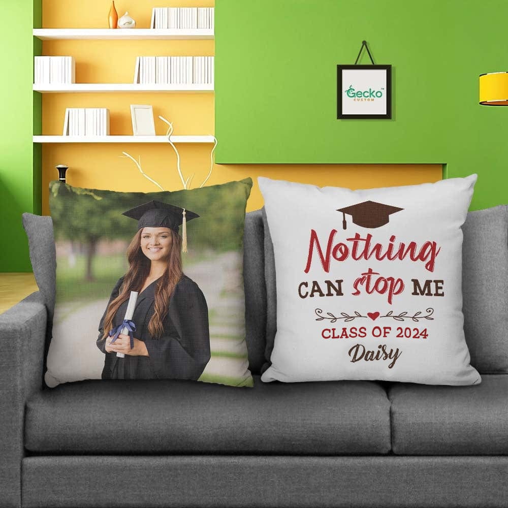 GeckoCustom Nothing Stop Me Graduation Throw Pillow HN590