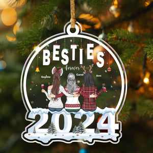 GeckoCustom Personalized 2024 Ornament Besties Forever Acrylic Ornament HO82 891254