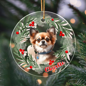 GeckoCustom Personalized Dog Christmas Acrylic Ornament HA75 891574