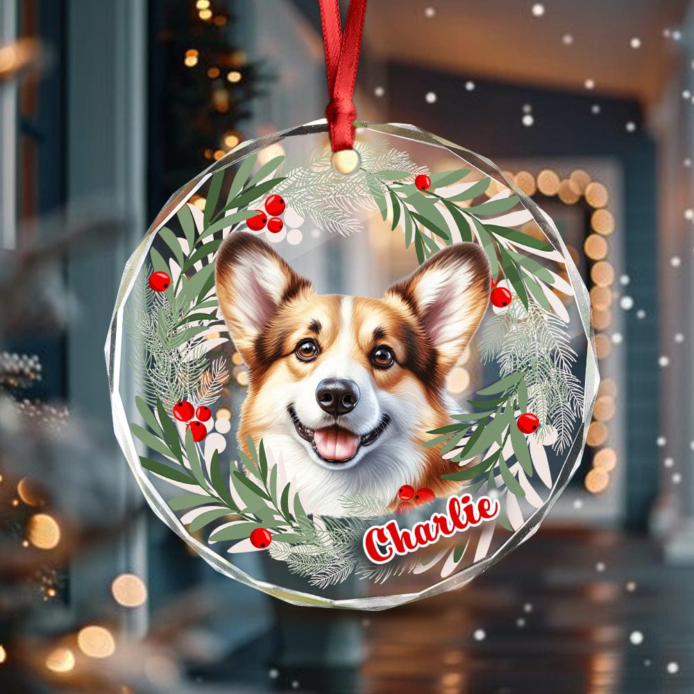 GeckoCustom Personalized Dog Christmas Glass Ornament For Christmas HA75 891570