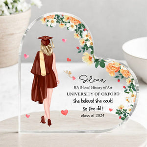 GeckoCustom Personalized Graduation Girl Print Heart Acrylic DA199 890271