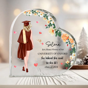 GeckoCustom Personalized Graduation Girl Print Heart Acrylic DA199 890271