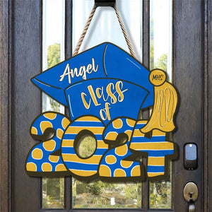 GeckoCustom Personalized Graduation Wooden Door Sign, Custom Doorsign HN590