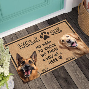 GeckoCustom Personalized No Need To Knock For Dog Lovers Doormat N304 889338