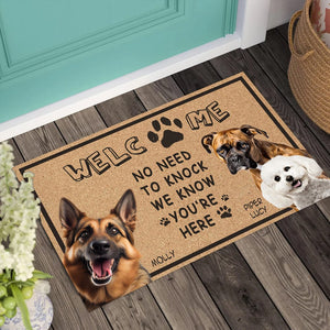 GeckoCustom Personalized No Need To Knock For Dog Lovers Doormat N304 889338