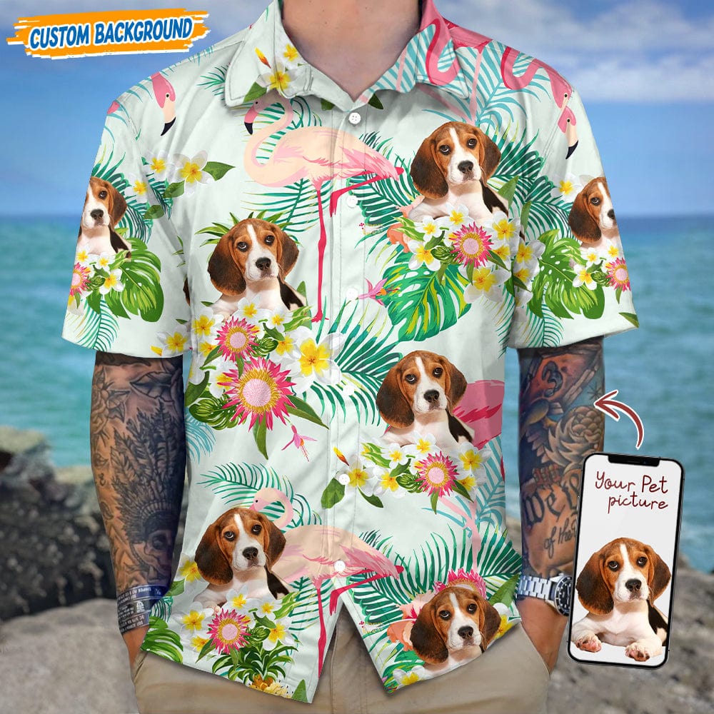 GeckoCustom Personalized Upload Dog Cat Photo Hawaiian Shirt T368 889466