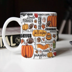 GeckoCustom Pumpkin Fall Vibes Thanksgiving Halloween Gift Mug HO82 891344