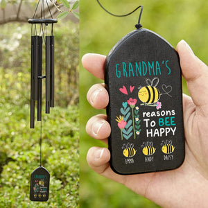 GeckoCustom Reason To Be Happy Family Wind Chimes Personalized Gifts K228 889895