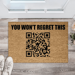 GeckoCustom Rick Astley Rick Roll Funny QR Doormat HA75 891114