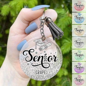 GeckoCustom Senior 2023 Graduation Glitter Keychain, Back To School Gift HN590