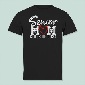 GeckoCustom Senior Mom Class Of 2024 Graduation Dark Shirt NHS87 HN590