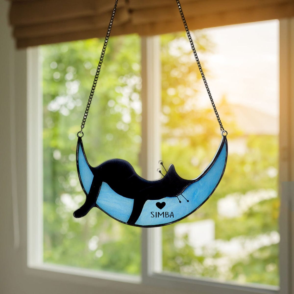 GeckoCustom Sleepy Cat Acrylic Suncatcher Personalized Gift N304 889915