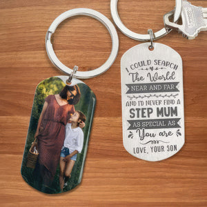 GeckoCustom Step Mum As Special As You Step Mother Family Metal Keychain HN590