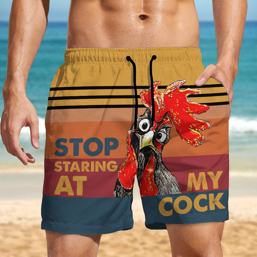 GeckoCustom Stop Staring At My Cock Beach Short K228 889419