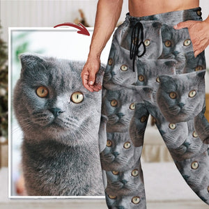 GeckoCustom Sweatpants Upload Portrait Photo Dog Cat For Men and Women's N369 888950